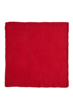 Irma Unisex Fringed Square Cashmere Scarf - Burgundy Red