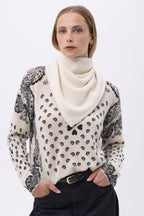 Echarpe Bandana Triange Uni Unisexe Bandana Irma - Blanc - Femme