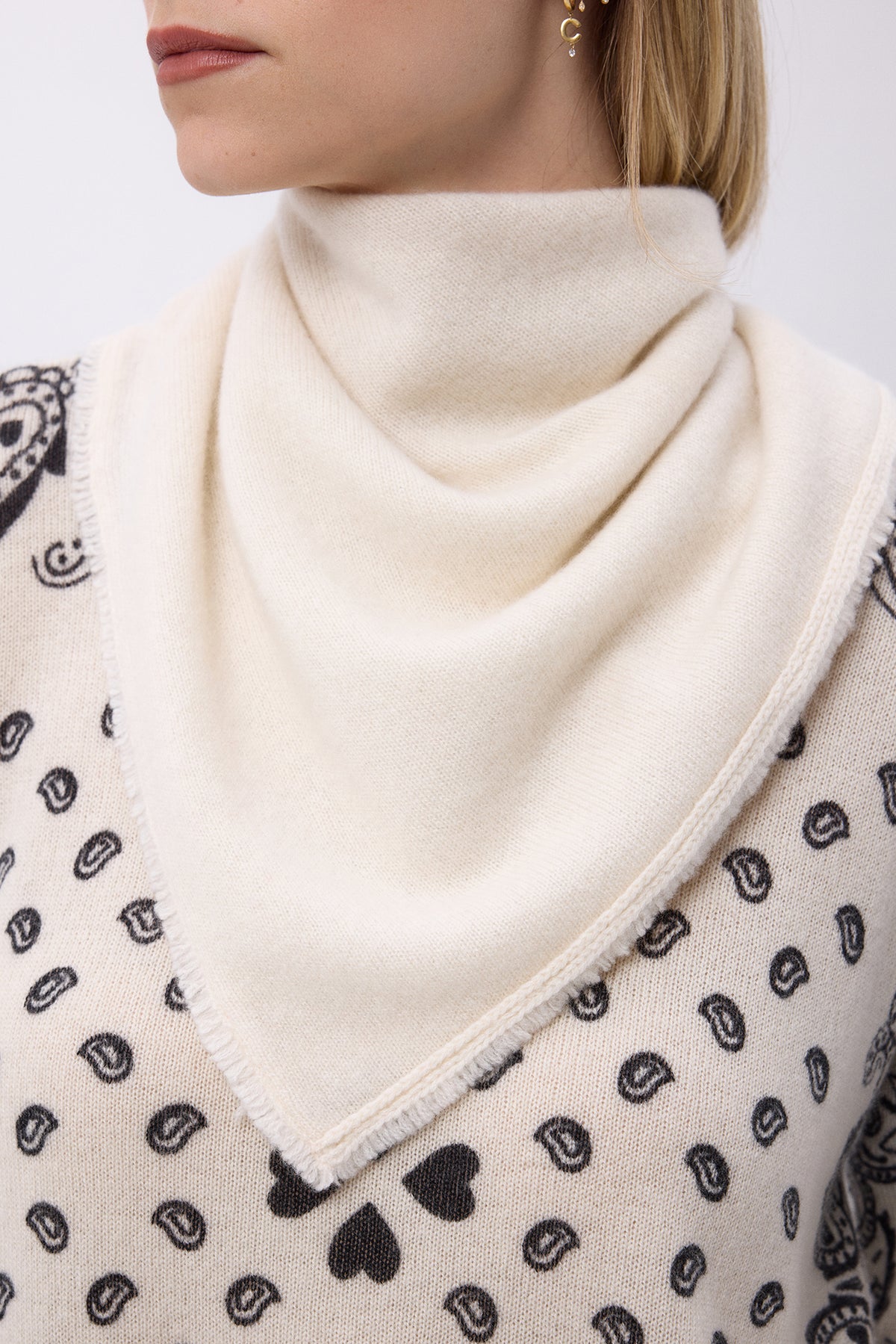 Echarpe Bandana Triange Uni Unisexe Bandana Irma - Blanc - Femme