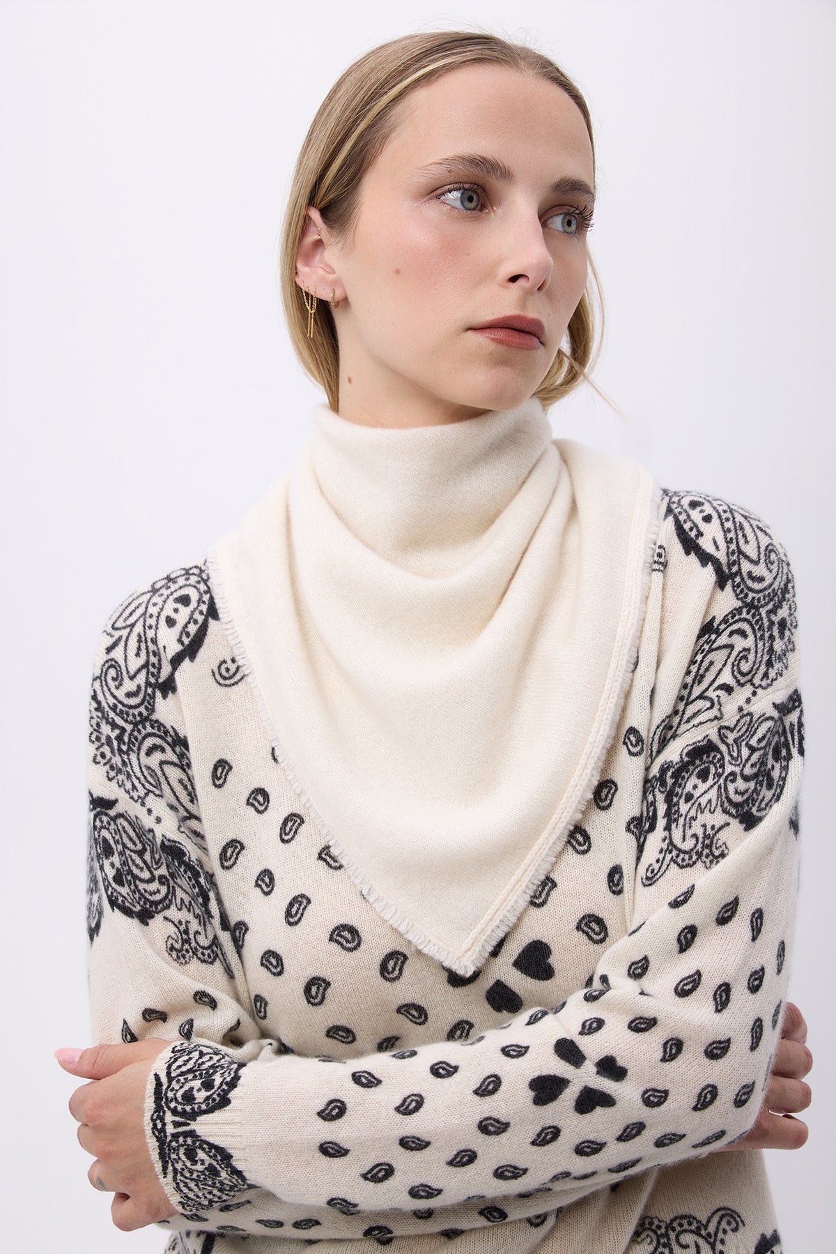Echarpe Bandana Triange Uni Unisexe Bandana Irma - Blanc - Femme