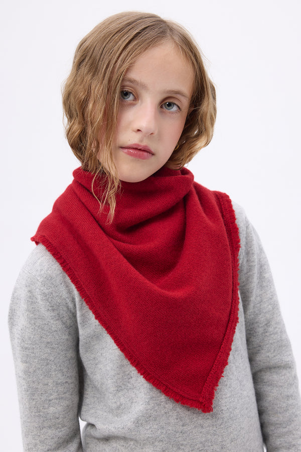 Echarpe Bandana Triange Uni Unisexe Bandana Irma - Rouge Bordeaux - Enfant