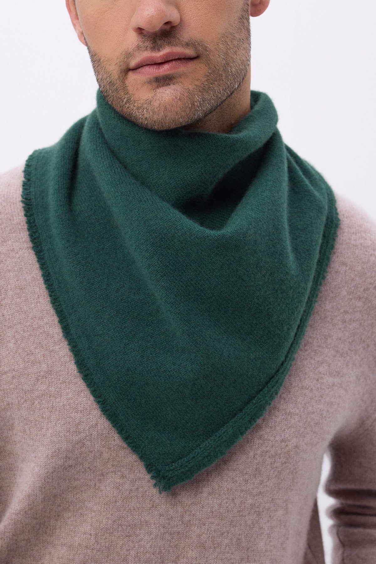 Écharpe Bandana Triangle Uni Irma - Vert Bouteille - Homme