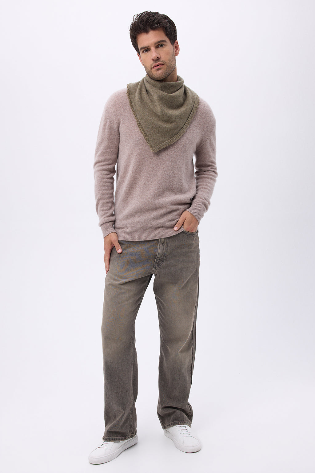 Écharpe Bandana Triangle Uni Irma - Vert Bouteille - Homme
