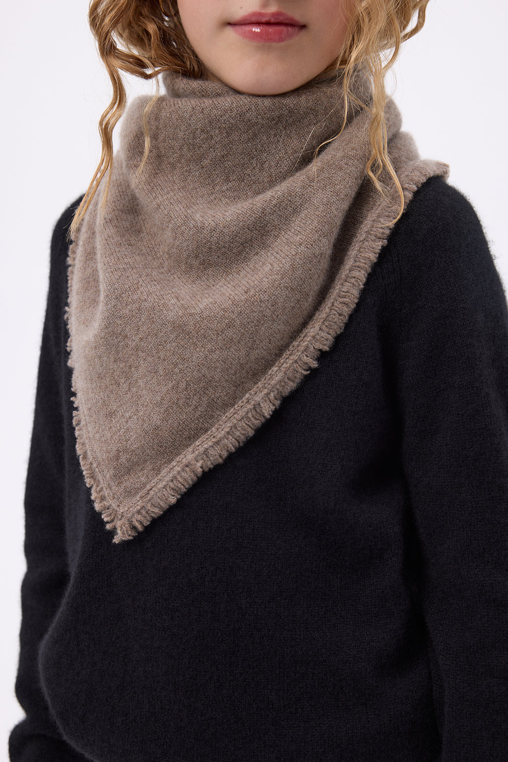 Echarpe Bandana Triange Uni Unisexe Bandana Irma - Noisette - Enfant
