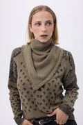 Echarpe Bandana Triangle Uni Bandana Irma - Vert Khaki - Femme