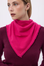 Bufanda bandana triangular lisa unisex Bandana Irma - Fucsia - Mujer