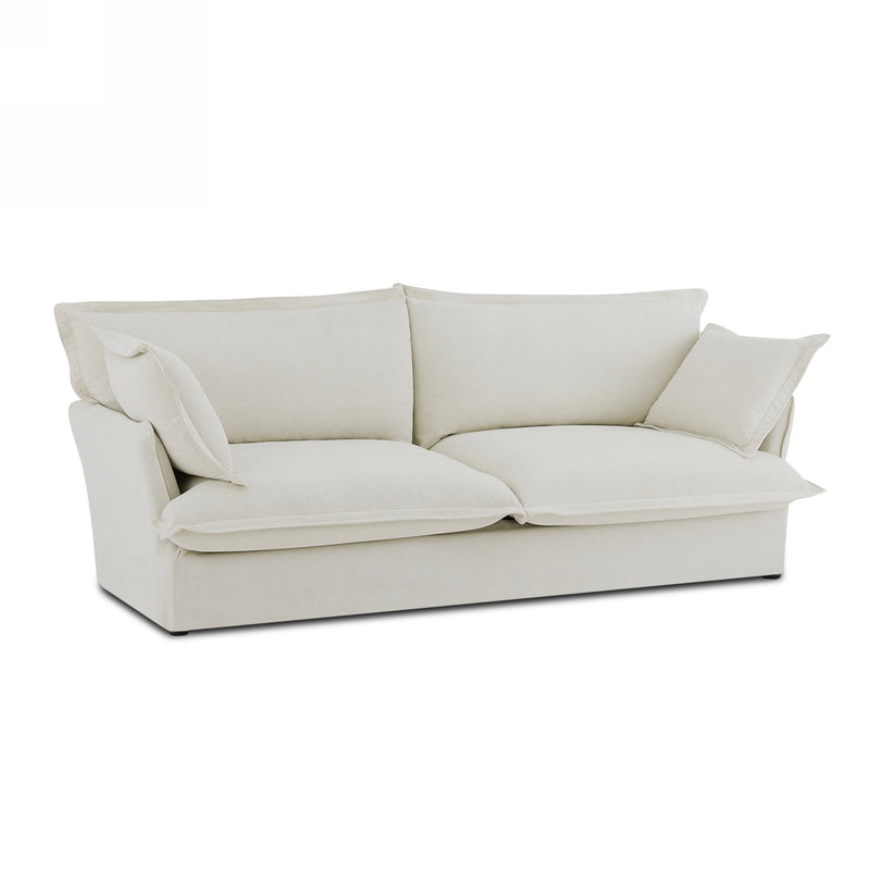 Canapé Droit Fixe - Iroko - 3 Places - Tissu - Beige