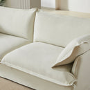 Canapé Droit Fixe - Iroko - 3 Places - Tissu - Beige