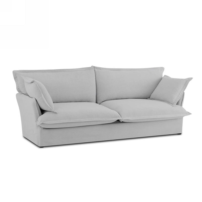 Canapé Droit Fixe - Iroko - 3 Places - Tissu - Gris