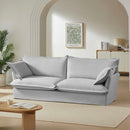 Canapé Droit Fixe - Iroko - 3 Places - Tissu - Gris