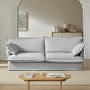 Canapé Droit Fixe - Iroko - 3 Places - Tissu - Gris