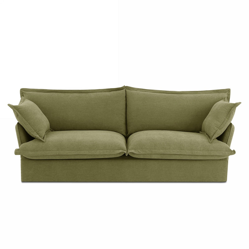 Canapé Droit Fixe - Iroko - 3 Places - Tissu - Vert