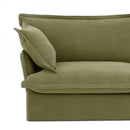 Canapé Droit Fixe - Iroko - 3 Places - Tissu - Vert