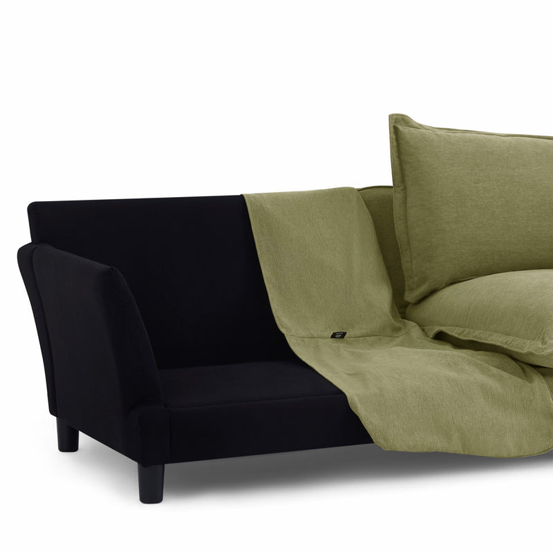 Canapé Droit Fixe - Iroko - 3 Places - Tissu - Vert