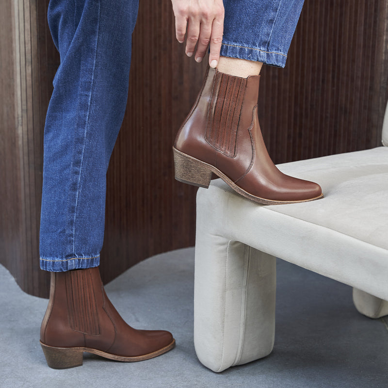 Bottines La Femme Irrationnelle Cuir Café