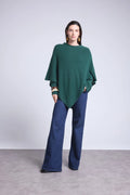 Isadora Poncho Cape - Bottle Green - Women
