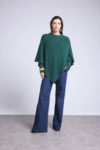 Isadora Poncho Cape - Bottle Green - Women