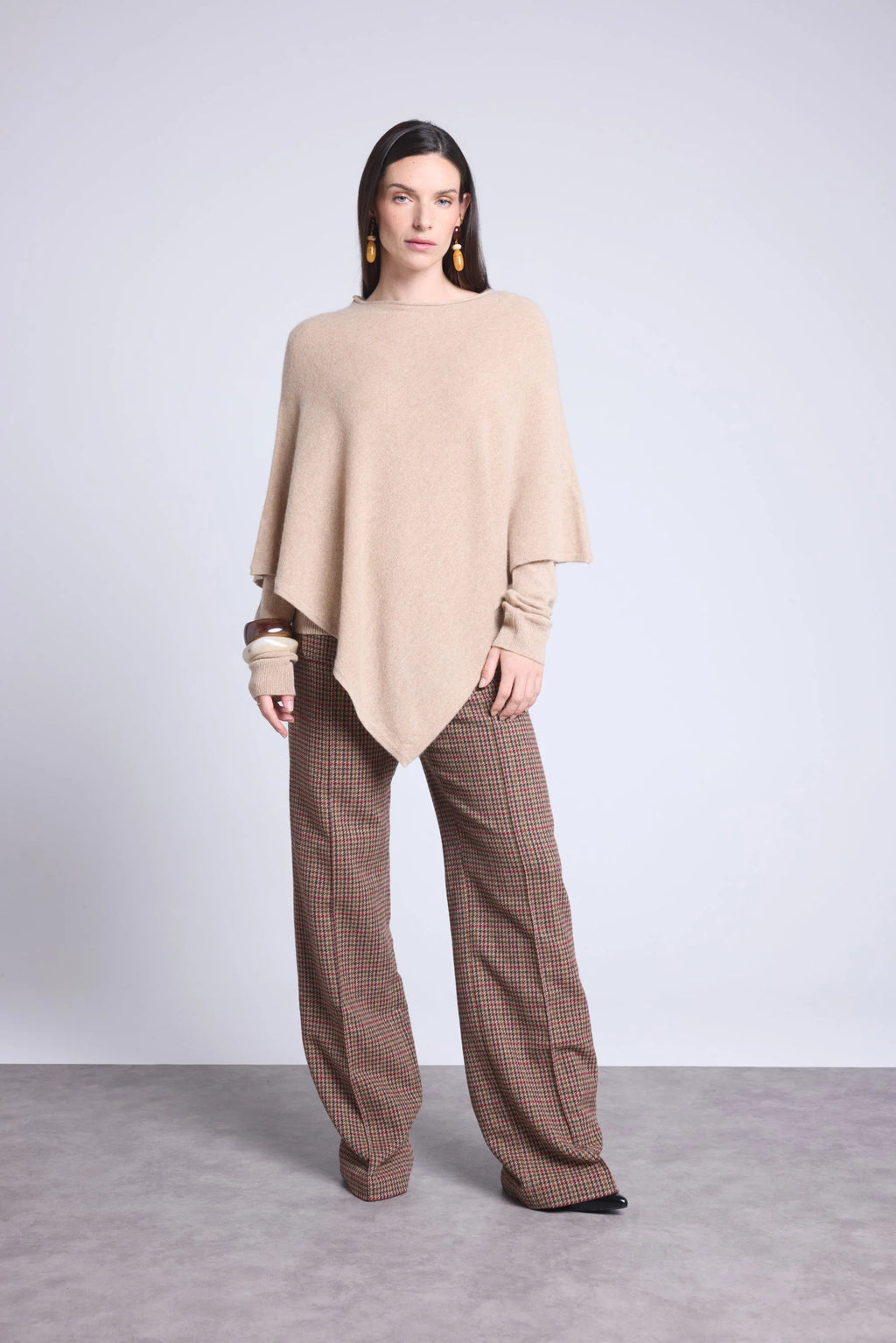 Isadora Poncho Cape - Cream Beige - Women