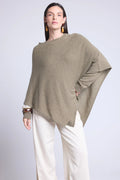 Isadora Cape Poncho - Khaki Green - Women