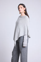 Capa poncho Isadora - Gris claro - Mujer