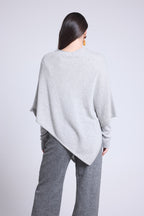 Capa poncho Isadora - Gris claro - Mujer