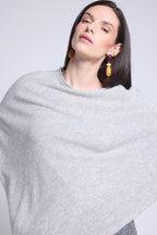 Capa poncho Isadora - Gris claro - Mujer
