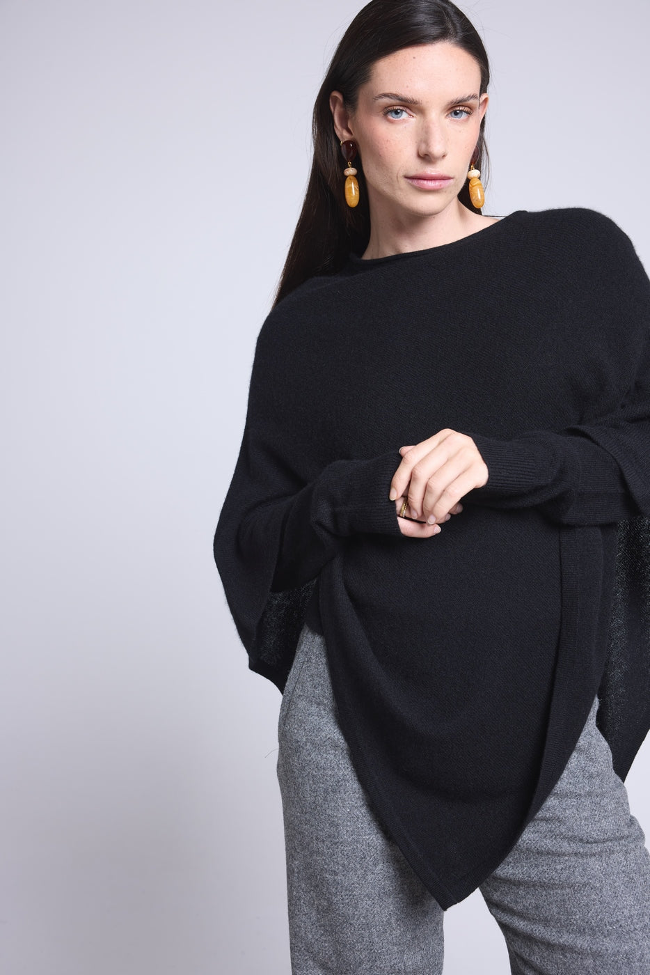 Cape Poncho Isadora - Noir - Femme