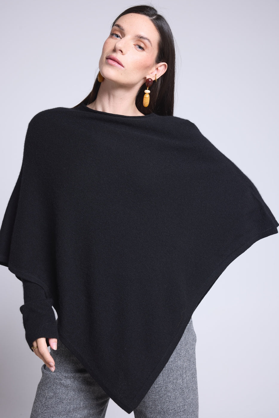 Cape Poncho Isadora - Noir - Femme