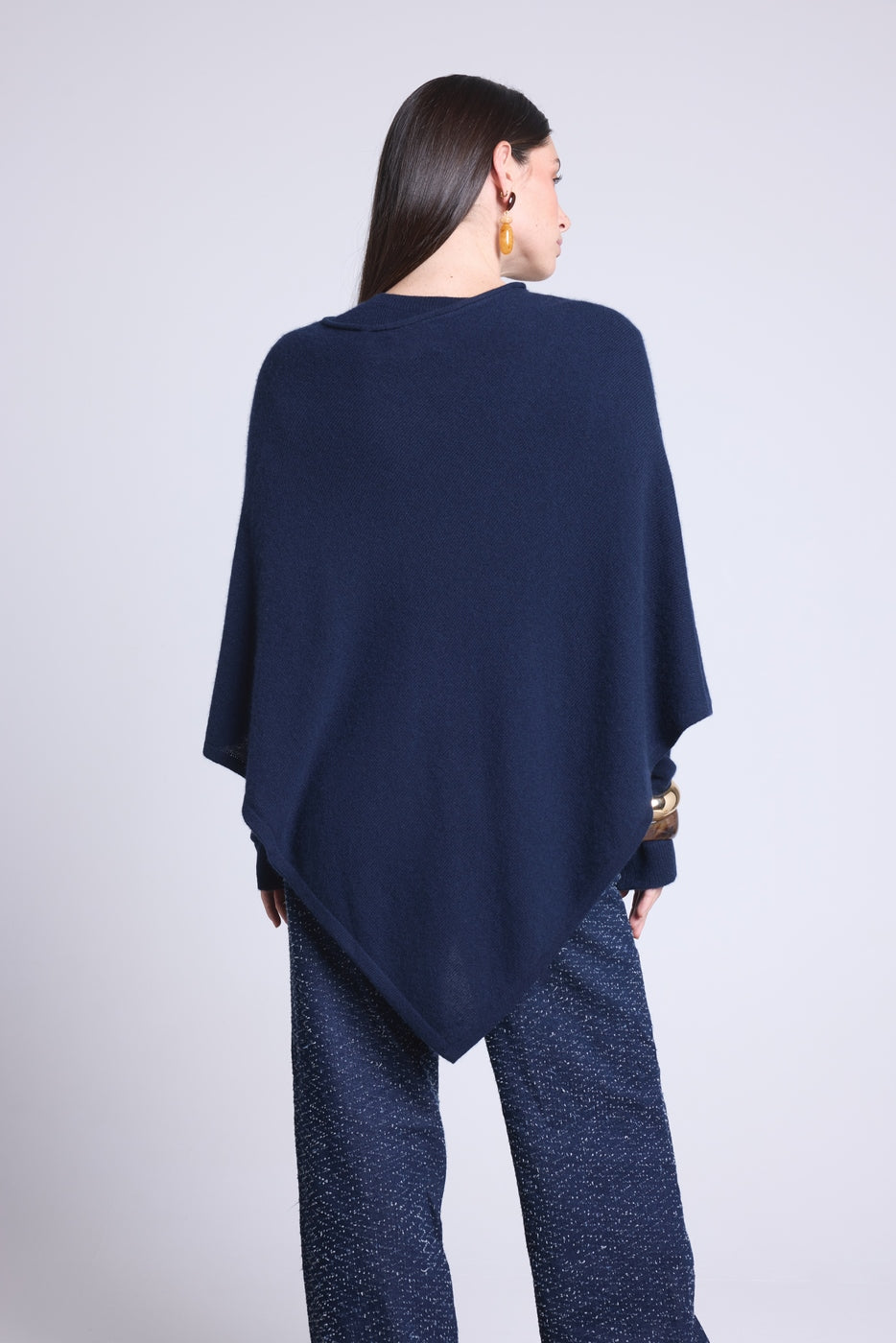 Cape Poncho Isadora - Bleu Marine - Femme
