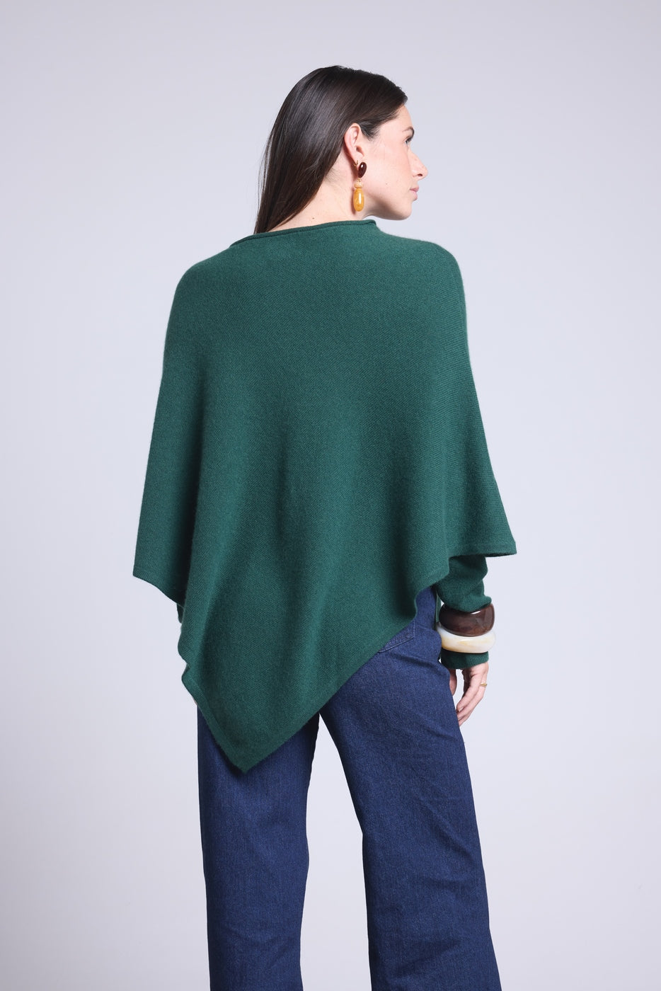 Isadora Poncho Cape - Bottle Green - Women