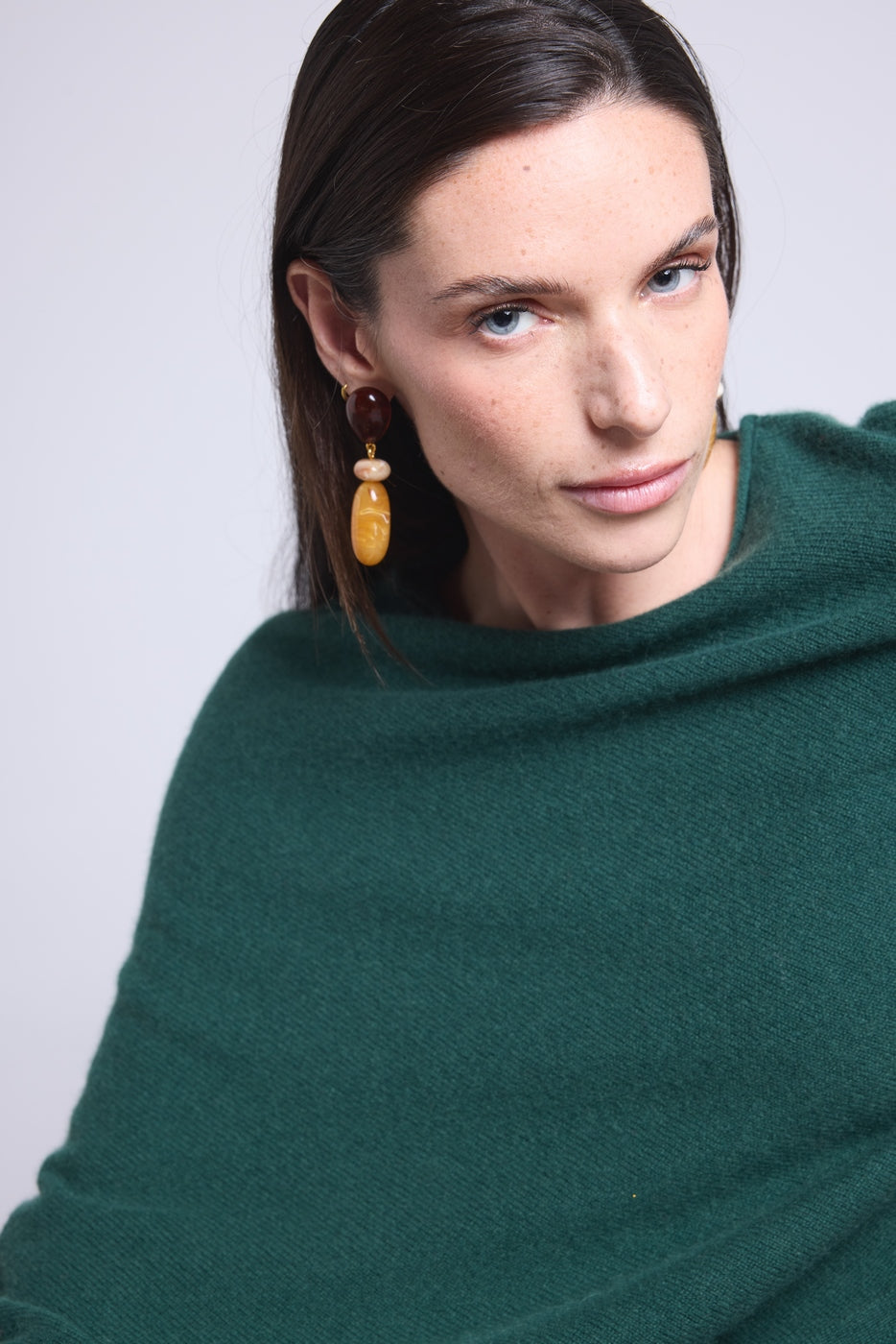 Isadora Poncho Cape - Bottle Green - Women
