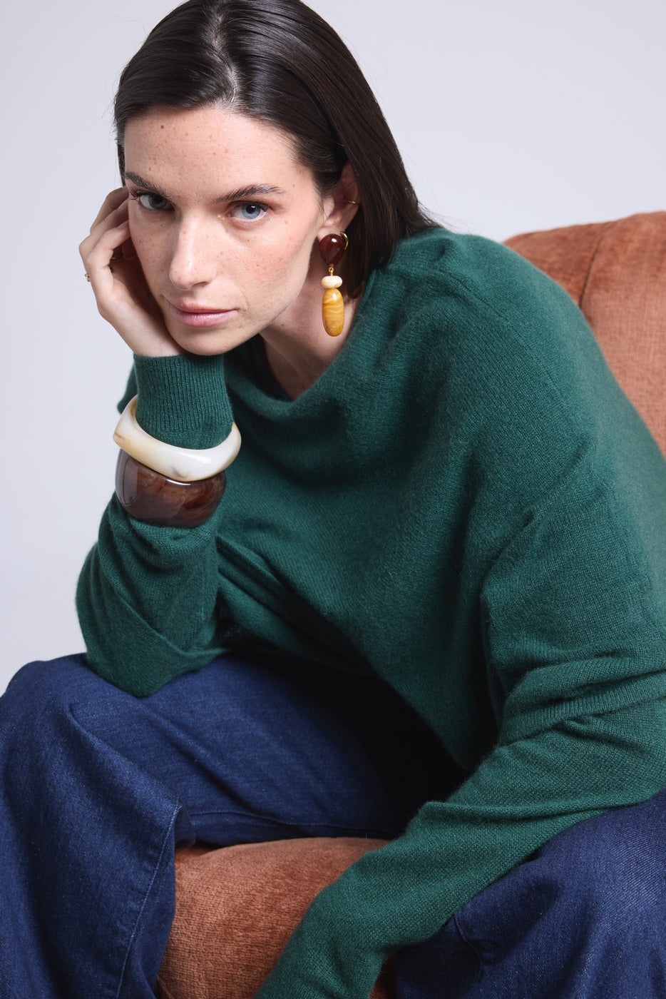 Isadora Poncho Cape - Bottle Green - Women