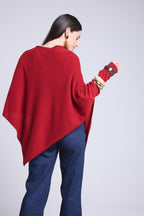 Capa poncho Isadora - Rojo burdeos - Mujer