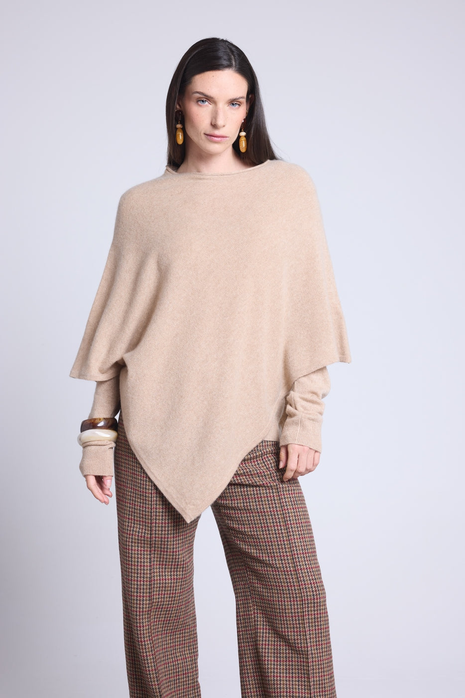 Isadora Poncho Cape - Cream Beige - Women