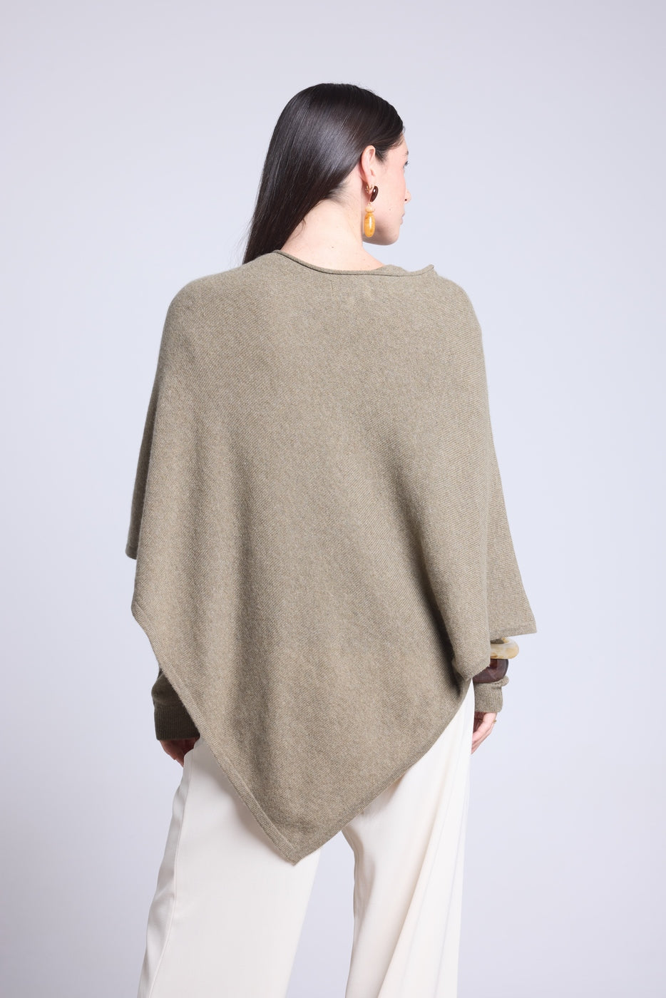 Isadora Cape Poncho - Khaki Green - Women