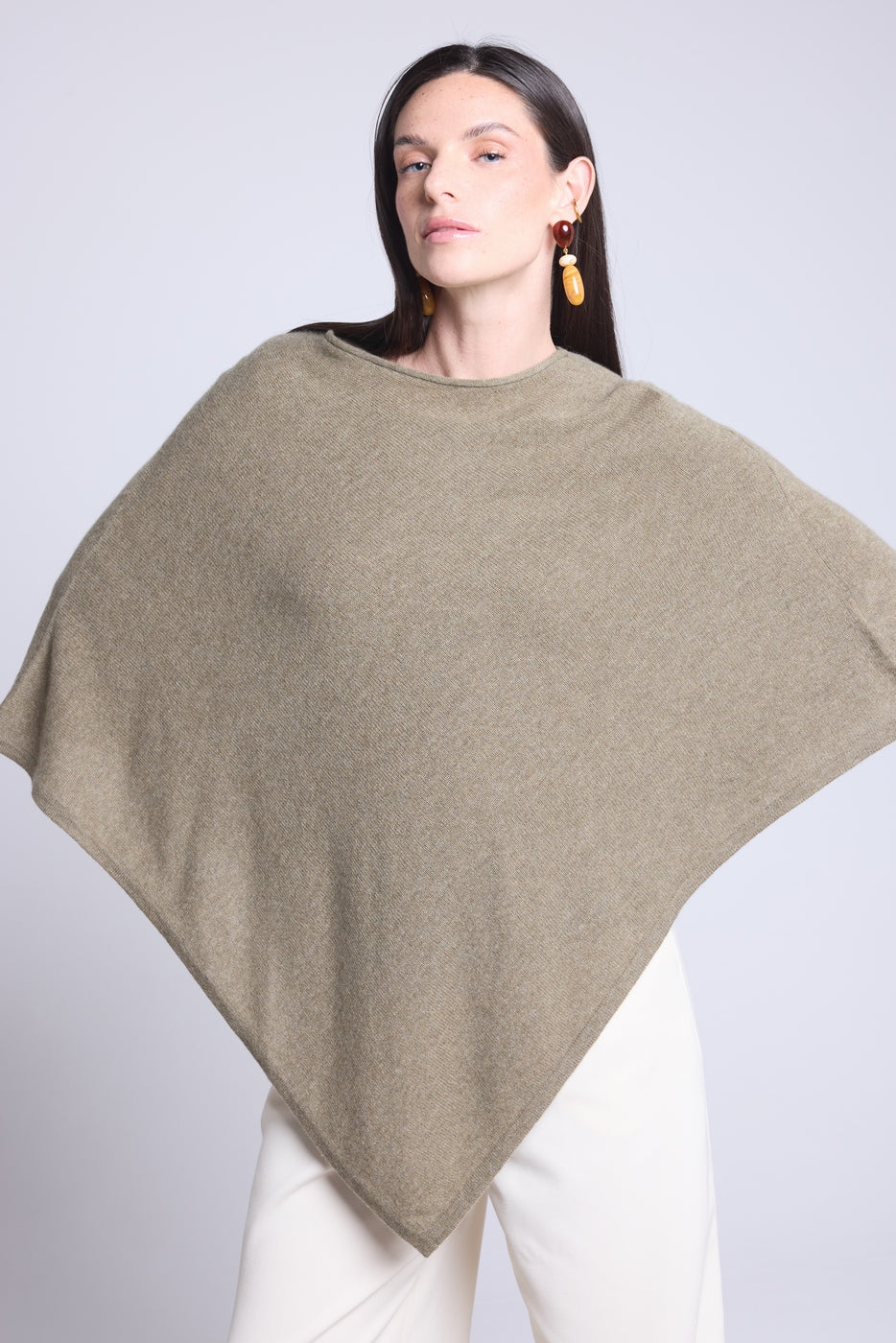 Isadora Cape Poncho - Khaki Green - Women