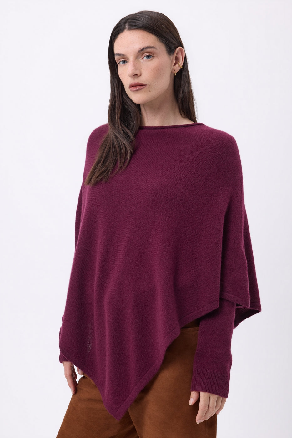 Capa Poncho Isadora - Lías de vino - Mujer