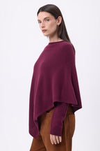Capa Poncho Isadora - Lías de vino - Mujer