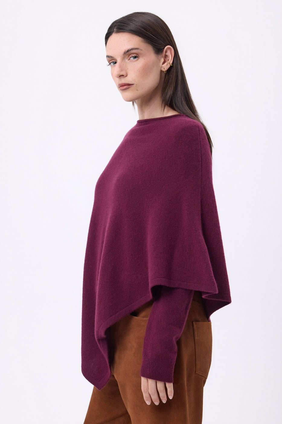 Capa Poncho Isadora - Lías de vino - Mujer