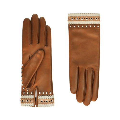 Gants Isaure Cuir Doublés Alpaga - Toscana - Femme