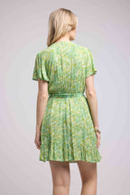 Robe Courte Manches Courtes - Vert