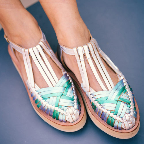 Huaraches Isidora - Argent Blue Mermaid