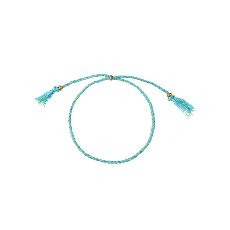 Bracelet Cordon Isla Bleu/Vert