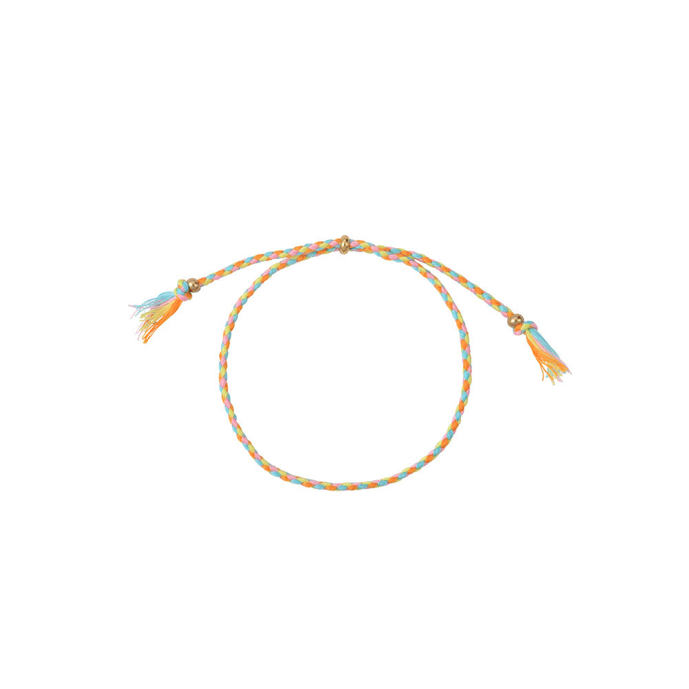 Bracelet Cordon Isla Jaune/Bleu