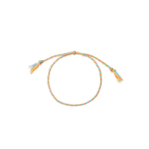 Bracelet Cordon Isla Jaune/Bleu