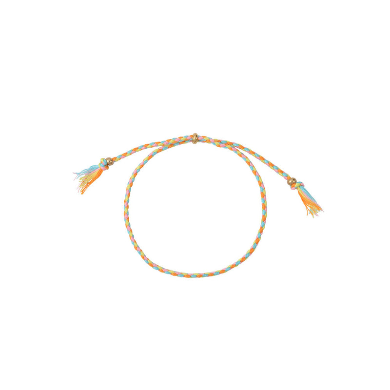 Bracelet Cordon Isla Jaune/Bleu