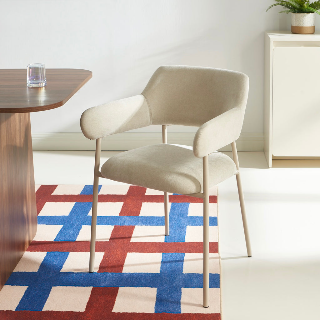 Ivan - Set di 2 poltroncine da pranzo - Tessuto beige