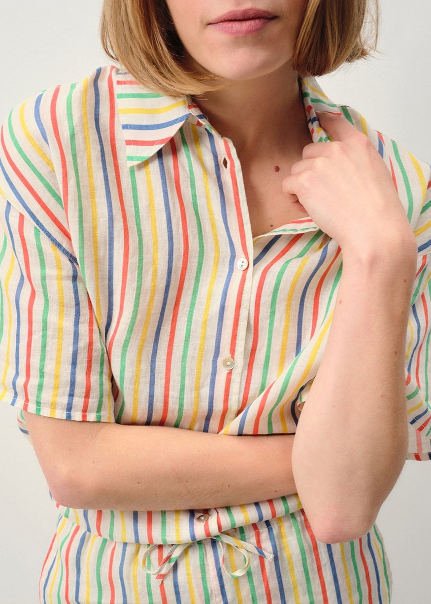 American Vintage - Camisa Amplia MC Estampada - Charly - Mujer