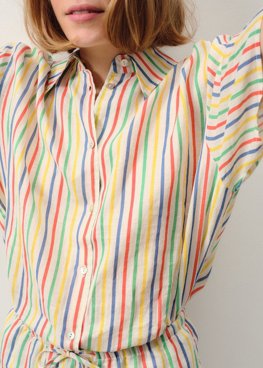 American Vintage - Camisa Amplia MC Estampada - Charly - Mujer