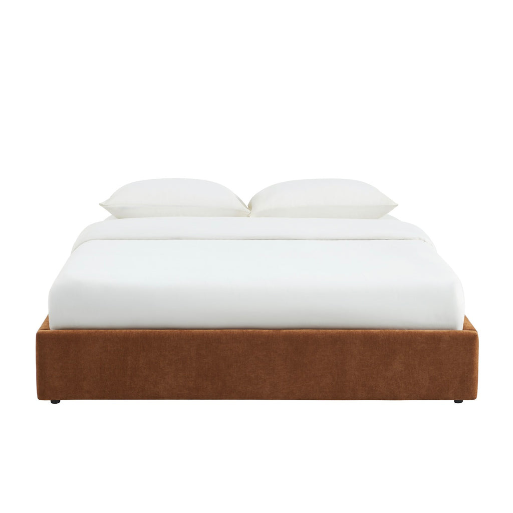 Ivy - Letto contenitore - Tessuto marrone